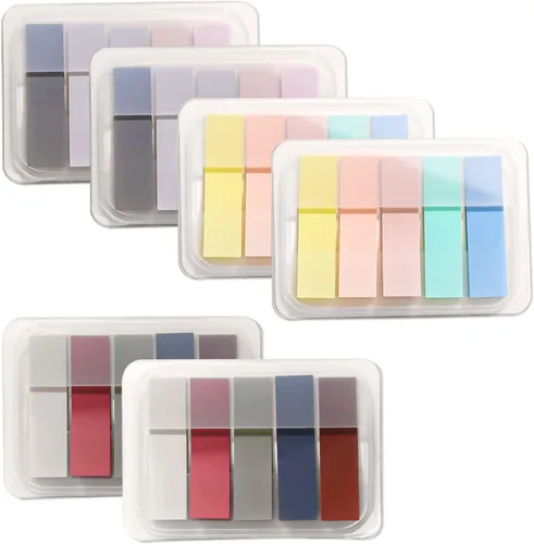 Pestañas adhesivas de 15 colores pastel, pestañas de archivo, banderas de marcadores de página de colores emergentes, pestañas adhesivas de índice,
