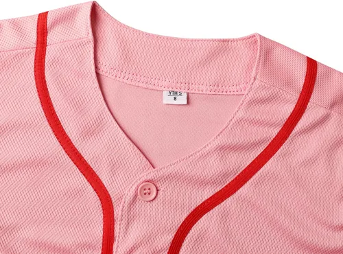 Miniatura 39 de Phoneutrix Camiseta de béisbol en blanco para jóvenes, camisetas de manga corta para niños, uniformes deportivos