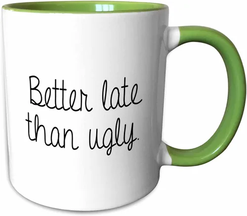 Miniatura 10 de 3dRose Tory Anne Collections Cotizaciones - MEJOR LATE THAN THAN UGLY. - Tazas (mug_238456_9)