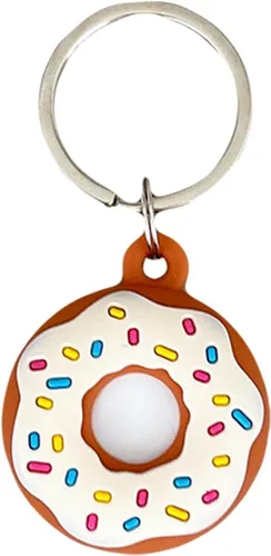 Miniatura 32 de Yatchen Bonita funda de silicona para AirTag 2021 Finder Fun 3D Cartoon Animal Anti Scratch Llavero Tracker Protector Bluetooth (Béisbol, 1 unidad)