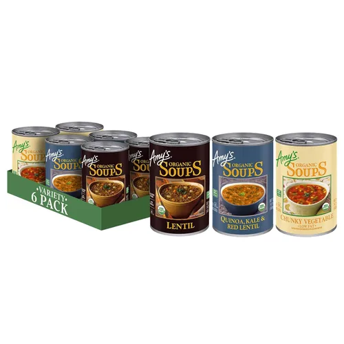 Miniatura 27 de Sopa Amy's, vegana, sin gluten, orgánica de verduras italianas rústicas (champiñones, arroz integral y frijoles) 14 oz (paquete de 12)