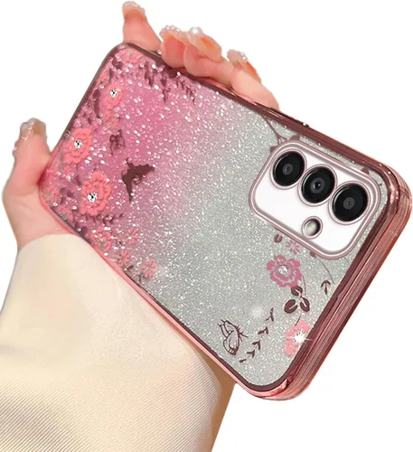 Miniatura 17 de Funda para Note 10, Galaxy Note 10 para mujer, cambio gradual con purpurina, cristal suave, TPU elegante, mariposa, floral, corazón, transparente