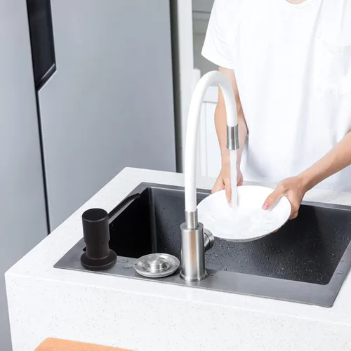 Miniatura 7 de Dispensador de jabón para fregadero de cocina, dispensador de jabón para fregadero Kichen integrado, kit de tubo de extensión de 47 pulgadas, bomba