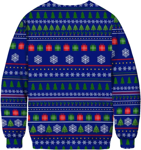 Miniatura 2 de Sudadera de invierno con estampado navideño para hombre, suéter colorido, suéter feo de Navidad, suéteres ligeros para hombres