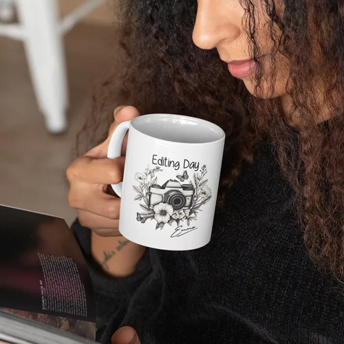 Miniatura 2 de Taza de café personalizada con nombre, taza de regalo personalizada para amantes de la fotografía, amigos, familia, taza de té blanca de 11 o 15