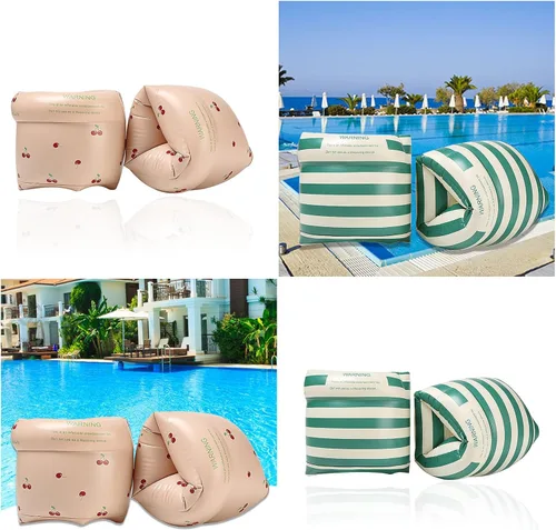 Miniatura 3 de 2 unidades de bandas de natación para niños, flotadores inflables para brazos, flotadores inflables de seguridad, flotadores para brazos, flotadores