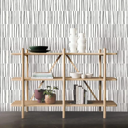 Miniatura 6 de Tempaper x Bobby Berk - Papel tapiz removible para despegar y pegar, color blanco y negro, 20.5 pulgadas x 9 pies, fabricado en los Estados Unidos