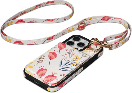Miniatura 17 de Funda para iPhone 14 Pro Max de 6.7'', Funda Cartera Cruzada Desmontable con Ranuras para Tarjetas con Bloqueo RFID, Soporte de Anillo de 360°