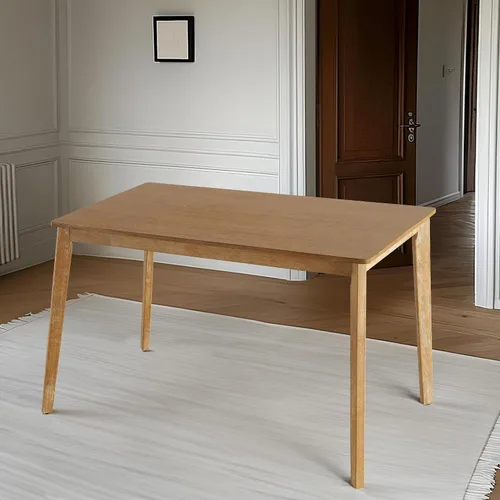 Miniatura 11 de SIMTONAL Juego de comedor de 4 piezas estilo granja, mesa de madera con 2 sillas, banco, mesa de madera moderna de mediados de siglo y juego