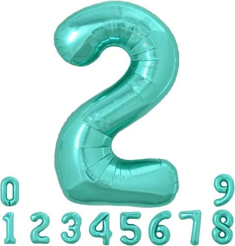 Miniatura 68 de TONIFUL 40 Inch Pastel Blue Number 8 Foil Balloons Large Mylar Foil Digital 8 Balloons for 8th Birthday, Gender Neutral Party, Baby Shower, Oro rosa