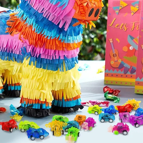 Miniatura 4 de Vileafy 50 mini autos de tracción para niños, bolsas de regalos de cumpleaños, recompensas de aula, recuerdos de fiesta y premios de carnaval