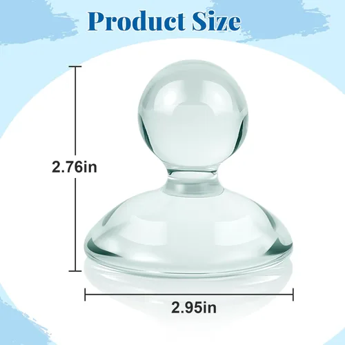 Miniatura 3 de Nuanchu Muller de vidrio para hacer pintura, suministros de arte Muller de 2.95 pulgadas para artistas, aparato de maja para acuarela, aceite