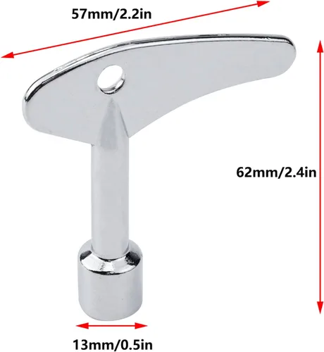 Miniatura 2 de Antrader Llave de llave triangular, llaves de bloqueo triangulares Matel, llaves universales para ascensor, puerta de ascensor de emergencia