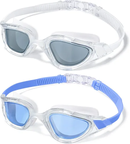 Miniatura 13 de Keary Gafas de natación para adultos para hombres y mujeres, gafas de natación para jóvenes, protección UV, antivaho, gafas de agua para piscina Azul