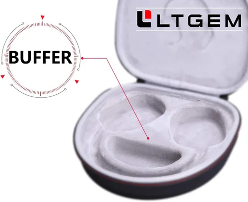 Miniatura 7 de LTGEM - Funda compatible con auriculares Airpods Max, funda rígida para oficina, bolsa de almacenamiento de viaje, color negro y gris (solo funda)