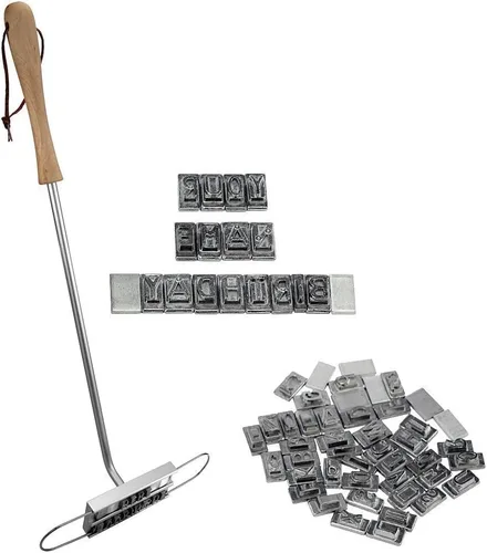 Miniatura 2 de Juego de hierro de marcar BBQ con letras intercambiables, nombres, alfabeto