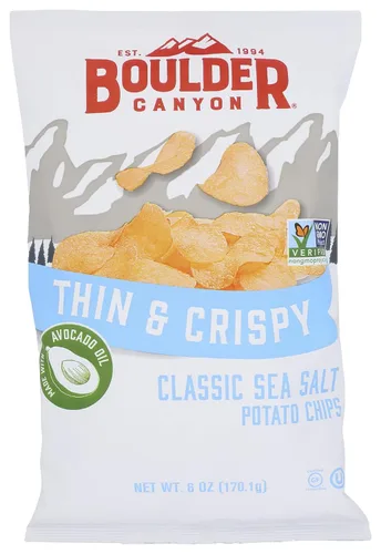 Miniatura 26 de Boulder Canyon, papas fritas Canyon Cut con aceite de aguacate, sal y pimienta, 5.25 onzas