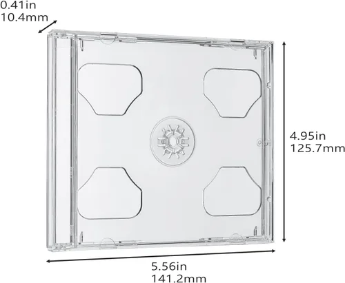 Miniatura 4 de 10 Estuche transparente estándar para CD doble