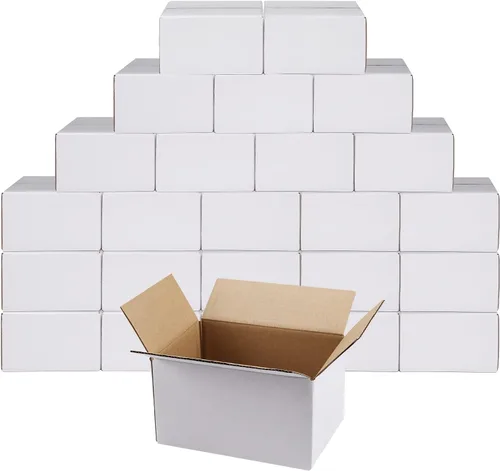Miniatura 17 de Hoikwo Paquete de 40 cajas de envío de 4 x 4 x 2 para pequeñas empresas, cajas de cartón de embalaje negras, caja de embalaje de correo móvil