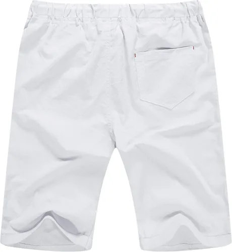 Miniatura 57 de Sailwind Pantalones cortos de lino para hombre, pantalones cortos casuales de playa con cordón