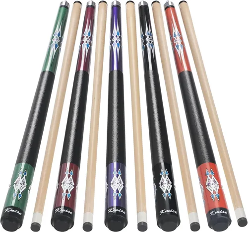 Kmise Pool Stick Set of - 58" Pool Cue Stick, Canadian Maple Professional Billiards Pool Cue, Pool Sticks for Adults, 18~21oz Multiple Colors Set de