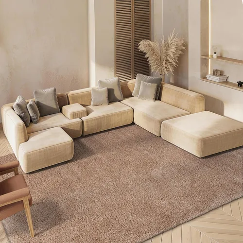 Miniatura 53 de SAFAVIEH Accent Rug 2'x3' - Milan Shag Collection - Modern Design, Dark Beige, Ultra Plush Thick Pile, Ideal for Bedroom, Nursery, Living Room