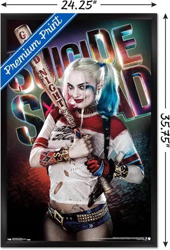 Miniatura 3 de Trends International DC Comics Movie - Escuadrón suicida - Póster de pared de buenas noches, 22.375 x 34 pulgadas, versión enmarcada en negro