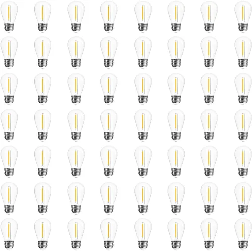 Miniatura 7 de Visther Bombillas de Repuesto Paquete de 24 Bombillas LED S14 de Colores para Luces de Cadena de Repuesto, Base E26 1W Plástico Irrompible