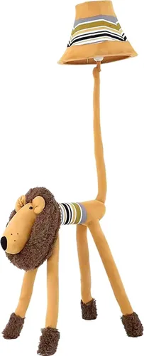 Miniatura 11 de HERBESTBAY Lámpara de pie para niños, diseño de dinosaurio azul, lámpara de pie moderna de 50 pulgadas para dormitorio, lámpara de pie cosida a mano