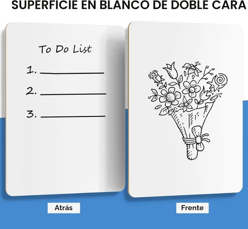 Miniatura 2 de MaxGear Pizarra blanca pequeña, paquete de 2 pizarras de borrado en seco, mini pizarra blanca de 9 x 12 pulgadas, pizarras blancas portátiles