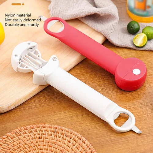 Miniatura 8 de Haofy Tornillo ajustable de acero inoxidable 3 en 1 multifuncional retráctil para abrebotellas, abridor de botellas, herramienta auxiliar de Beige
