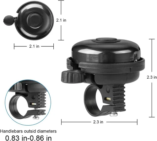 Miniatura 6 de Accmor Campana de Bicicleta Clásica, Campana de Bicicleta de Aluminio, Campana de Bicicleta de Sonido Fuerte Nítido y Claro para Adultos y Niños