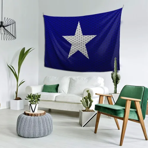 Miniatura 3 de LIFANGMI Mesh Style Bonnie Blue Flag Tapestry Wall Hanging 60x40 Inch Bedroom Living Room Dormitory Home Decoration Wall Tapestry