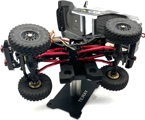 Miniatura 7 de Soporte de trabajo para automóvil a control remoto, estación de trabajo de reparación de aluminio de 360 grados de altura de rotación para 1/16 1/18