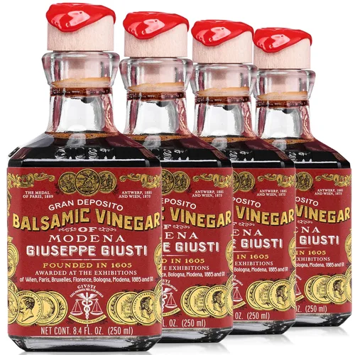 Miniatura 10 de Giusti Vinagre balsámico italiano de Módena IGP – 3 medallas de oro, rico y grueso Gran Deposito Aceto Balsamico di Modena para ensaladas, queso