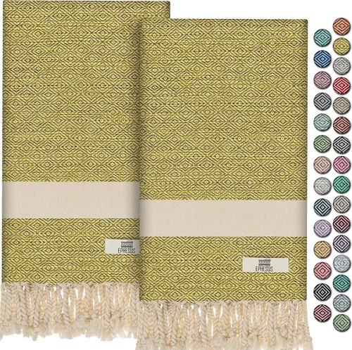 Miniatura 94 de EPHESUS TOWELS Toallas de Mano - Juego de 2 18" x 30" - Toalla de Mano Turca Decorativa para Baño, Cocina, Invitados, Cara, Cabello, Té, Paño