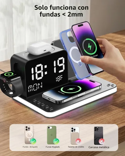 Miniatura 8 de Acer Estación de carga inalámbrica 7 en 1: Soporte de carga para múltiples dispositivos para Apple - iPhone 16 15 14 13 12 Pro Max Apple Watch