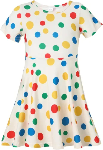 Miniatura 7 de Vestidos para niñas con estampado lindo, de manga corta, vestidos casuales de verano para niñas de 4 a 10 años