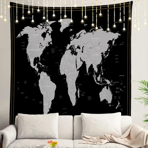 Miniatura 91 de Shrahala Tapiz de pared de hojas de arce otoñal, hojas rojas llameantes, fondo negro, tapiz grande para colgar en la pared, tapiz decorativo