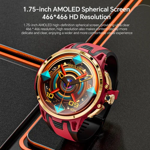 Miniatura 2 de LOKMAT Reloj inteligente Android 4G, pantalla AMOLED de 1.75 pulgadas, 3 GB+32 GB, seguimiento de actividad deportiva para hombres y mujeres
