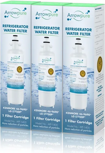 APF-1400 se adapta al filtro de agua para refrigerador LG LT700P, ADQ36006101, Kenmore 9690, 46-9690, RWF1200A, RFC1200A, FML-3, LFX25991ST, paquete