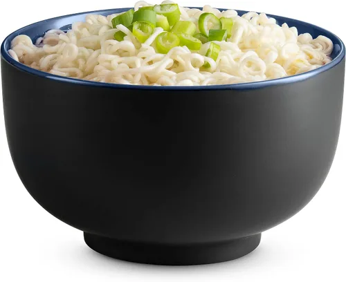 Miniatura 2 de KooK Tazón para ramen, cuencos japoneses, cuencos de fideos, tazón grande para sopa, cerámica, gran capacidad, para ramen, pho, udon, soba y apto