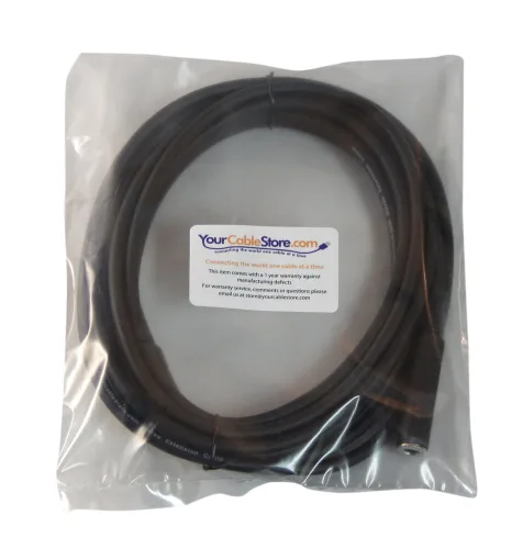 Your Cable Store Cable de extensión estéreo de 15 pies y 1/4 pulgadas macho/hembra