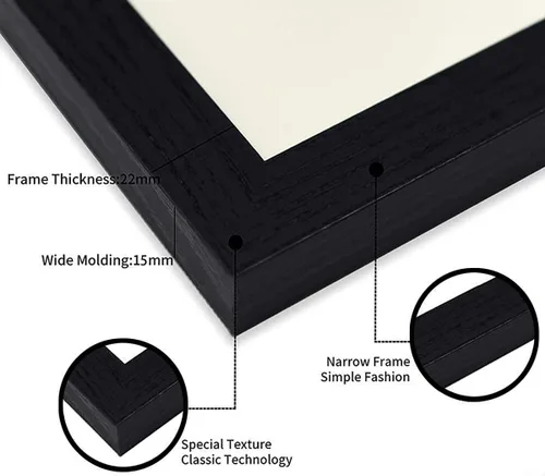 Miniatura 7 de YK artwood Impresiones en lienzo personalizadas con tus fotos, marco personalizado de 8 x 8 pulgadas, marco moderno de madera negra con tu foto