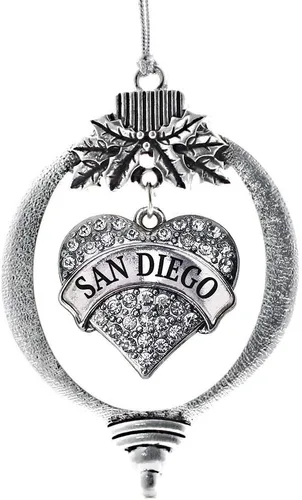 Miniatura 127 de Inspired Silver Adornos festivos de dije de corazón pave de plata con circonitas cúbicas