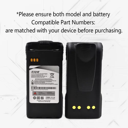 Miniatura 4 de Paquete de 2 baterías de iones de litio de 7.4 V 2600 mAh de repuesto para Motorola NNTN7335 NTN9858 NTN9815 NTN9815A NTN9851AR NTN9851B, compatible