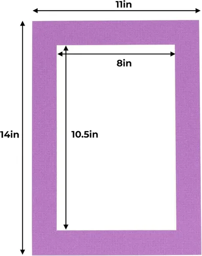 Miniatura 310 de 8.5x11 Mat for 11x14 Frame - Precut Mat Board Acid-Free Brown 8.5x11 Photo Matte Made to Fit a 11x14 Picture Frame, Premium Matboard for Family