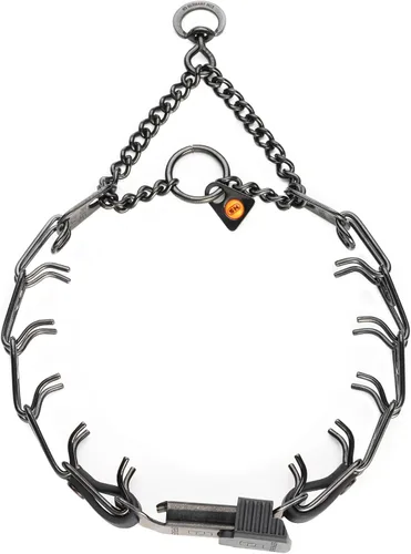 Miniatura 2 de Collar para Perro Herm Sprenger de Acero Inoxidable Negro con Hebilla de Liberación Rápida ClicLock y Inserción de Biothane Collar de Entrenamiento