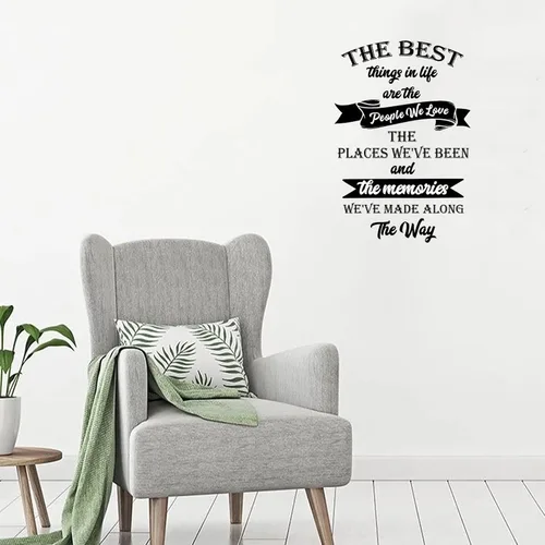 Miniatura 2 de Calcomanías de pared removibles con las mejores cosas de la vida son las personas que amamos, los lugares que hemos estado y los recuerdos que hemos