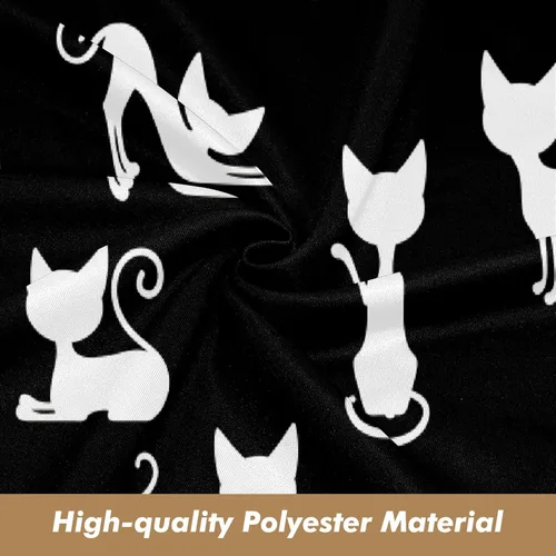 Miniatura 5 de White Cats - Funda de sofá con estampado de gatos negros, fundas para sofá y sillón, resistente a las manchas, protector universal de muebles